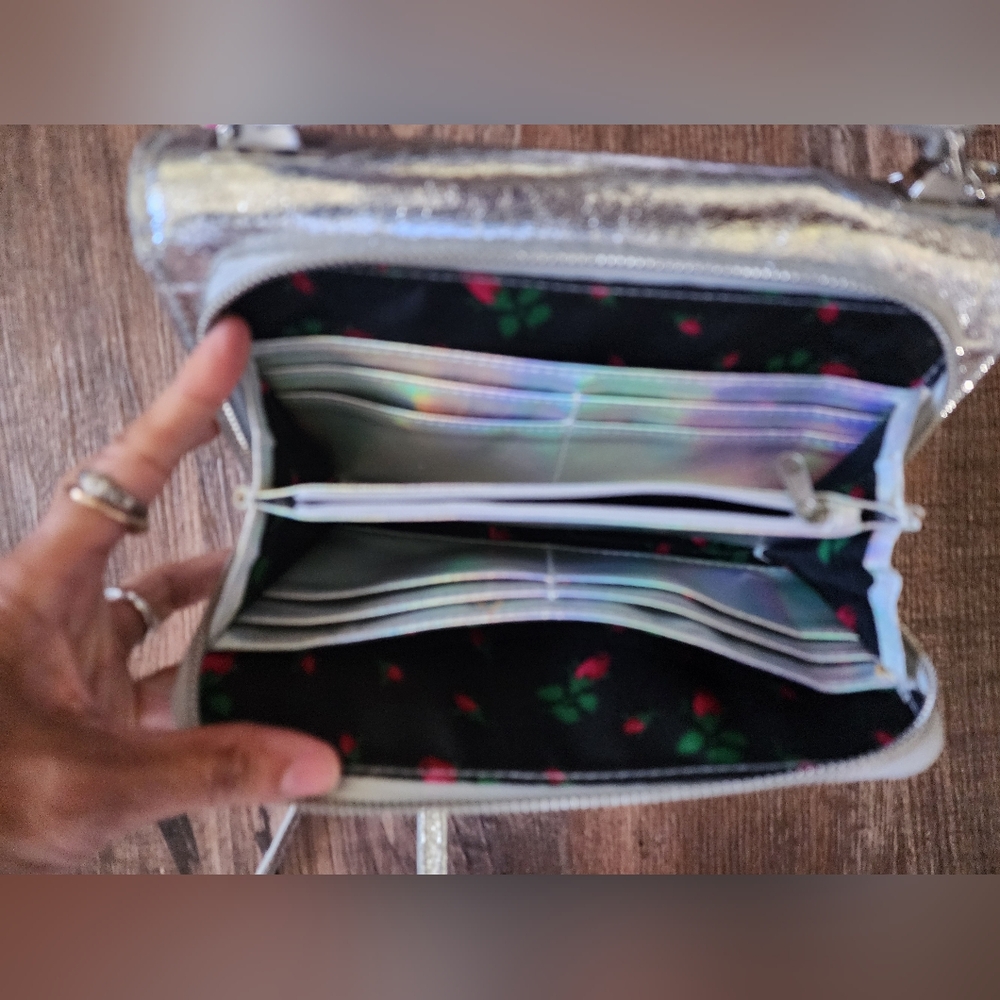 Betsey Johnson Metallic Silver Purse - Picture 3 of 5